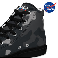 Chaussure nasa kaki en toile haute et logo worm