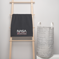 Serviette de plage à l'effigie de la NASA :  Serviette de qualité supérieure : Gris foncé  La serviette de bain haut de gamme exclusive 