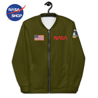 Bomber de la NASA Kaki avec le Drapeau des USA ⣠NASA SHOP FRANCEŸ