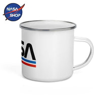 Mug émaillé de la NASA Blanc