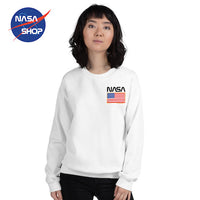 NASA - Pull Femme Logo et Drapeau USA