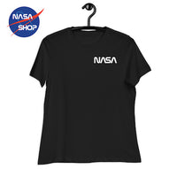 NASA - T Shirt Femme Noir Logo Nasa Blanc ∣ NASA SHOP FRANCE®