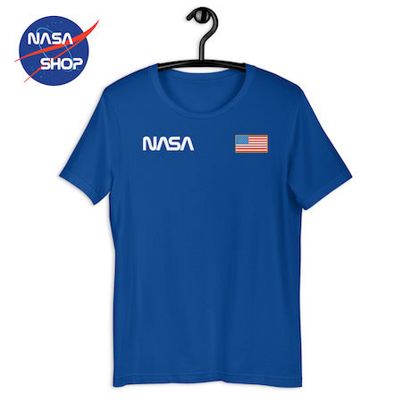 T-shirt Homme NASA Bleu Taille S - Impression Spatiale - 100% Neuf En Coton