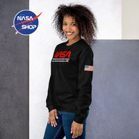 Pull NASA Noir Femme - Logo Rouge ∣ NASA SHOP FRANCE®