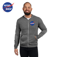 Sweat NASA Zippé Gris Homme ∣ NASA SHOP FRANCE®
