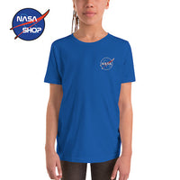 T Shirt NASA Enfant Bleu Royal avec Broderie ∣ NASA SHOP FRANCE®