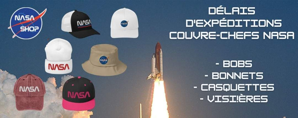 Délai de livraison des Casquettes, Bonnets et Bobs de la NASA