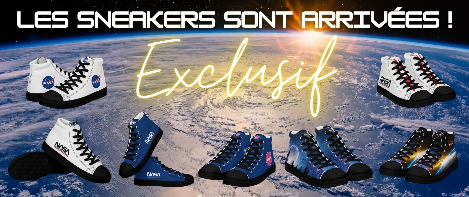 Nouvelle collection de chaussure à l'effigie de la NASA pour hommes et femmes