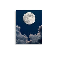 Poster de la lune dans les nuages