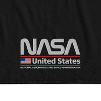 Serviette de plage NASA Noire avec le logo 