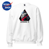Sweat Artemis 2 blanc manche longue 50% coton 50% polyester