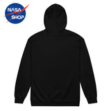 Sweat à capuche ARTEMIS 2 Noir avec une fermeture éclair en métal robuste, des poches avant pratiques, une capuche et avec des cordons de serrage de ouleur assortie.