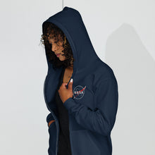 Sweat zippé NASA Meatball noir à zip indigo
