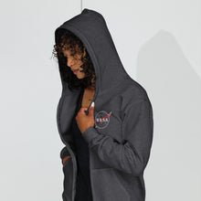 Sweat zippé NASA Meatball noir à zip indigo