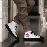 Basket NASA noire Meatball rose, pied droit de profil