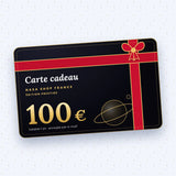 Carte cadeau NASA Shop France de 100 euros, édition prestige noir et or