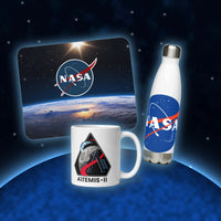 Pack Bureau spatial NASA : tapis de souris Meatball, gourde NASA et mug Artemis II