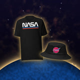 Pack Duo Été NASA : t-shirt noir logo Worm et bob Meatball