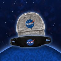 Pack Style Meatball NASA : casquette vintage brodée Meatball et sac banane noir Meatball