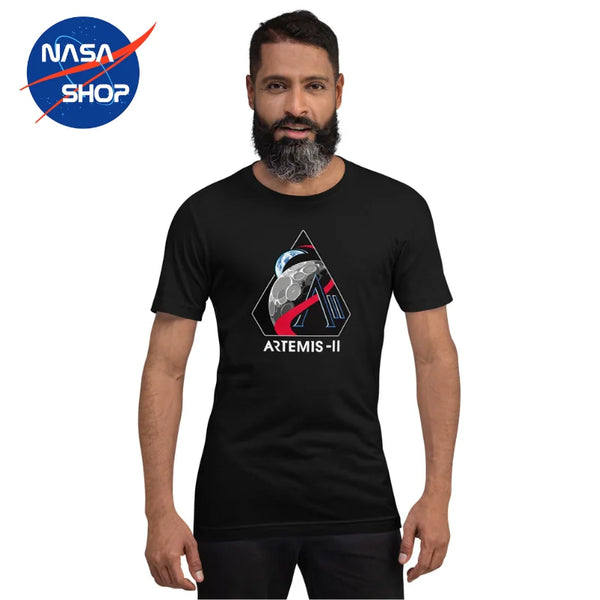 T-shirt Artemis II Noir – Écusson de la Mission
