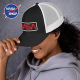 Achat Casquette Trucker Noir Blanc ∣ NASA SHOP FRANCE®