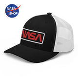 Acheter Casquette Trucker Noir Blanc ∣ NASA SHOP FRANCE®