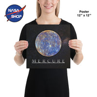 Affiche de mercure en 12 x 12 pouces ∣ NASA SHOP FRANCE®