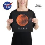 Affiche de la planète mars en 12 x 12 pouces ∣ NASA SHOP FRANCE®