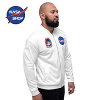 Blouson NASA Blanc avec le drapeau des USA ∣ NASA SHOP FRANCE®