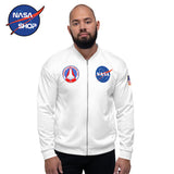 Bomber NASA Blanc Homme ∣ NASA SHOP FRANCE®
