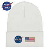 Bonnet NASA Blanc / Drapeau USA ∣ NASA SHOP FRANCE®