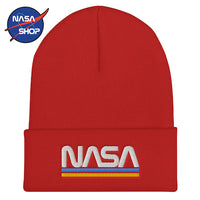 Bonnet Rouge NASA avec le logo Worm Bleu Blanc Rouge ∣ NASA SHOP FRANCE®