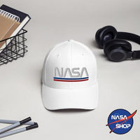 Casquette NASA Blanche Logo Worm ∣ NASA SHOP FRANCE®