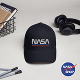 Casquette NASA Bleu avec le Logo Blanc Worm ∣ NASA SHOP FRANCE®