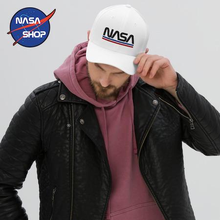 Casquette NASA Blanche - Logo NASA Noir ∣ NASA SHOP FRANCE®