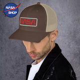 Casquette NASA Trucker Homme Kaki ∣ NASA SHOP FRANCE®