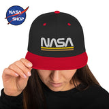 Casquette SNAPBACK NASA Noir Rouge ∣ NASA SHOP FRANCE®