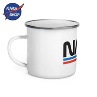 Mug émaillé de la nasa avec bordure métal