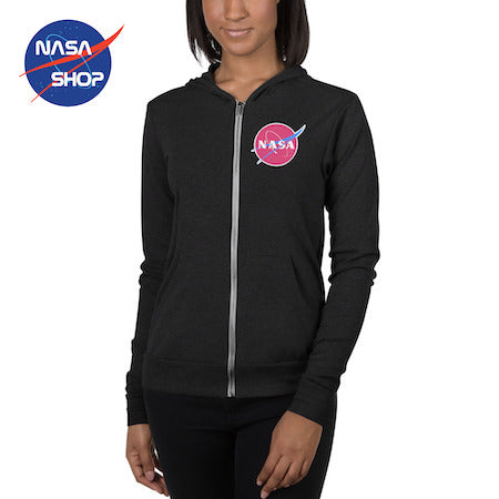 Hoodie NASA Noir avec Fermeture éclair ∣ NASA SHOP FRANCE®