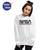 NASA - Pull Femme Blanc avec le logo NASA