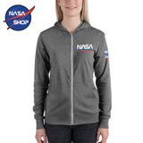 NASA SHOP FRANCE® ∣ Sweat à capuche Gris Zippé