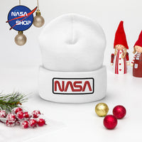 Nasa - Bonnet à revers blanc ∣ NASA SHOP FRANCE®