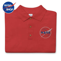 Polo rouge nasa avec broderie ∣ NASA SHOP FRANCE®