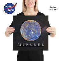 Poster de mercure (NASA) en 16 x 16 pouces ∣ NASA SHOP FRANCE®