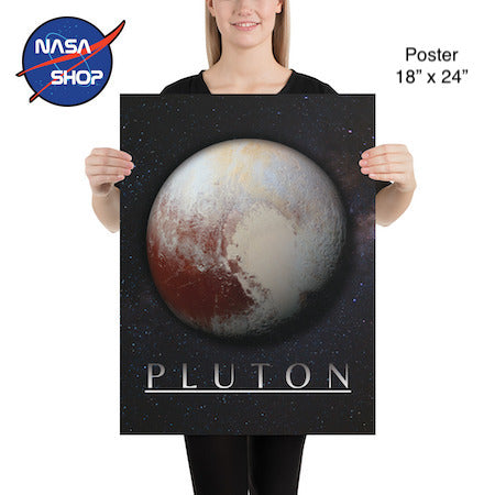 Poster de la planète pluton en 18 x 24 pouces ∣ NASA SHOP FRANCE®