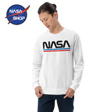 Pull NASA Blanc Homme ∣ NASA SHOP FRANCE®