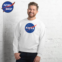 Pull nasa blanc avec le logo officiel de la nasa