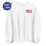 Pull Nasa Femme Blanc Drapeau USA ∣ NASA SHOP FRANCE®