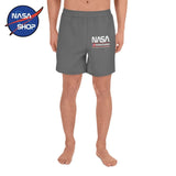 Short NASA Gris avec drapeau USA