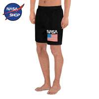 Short NASA Noir avec Drapeau USA